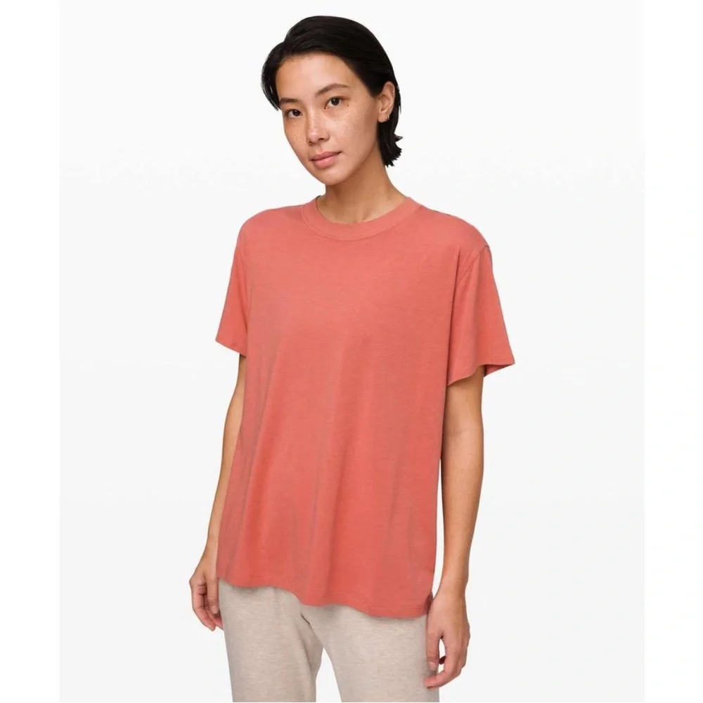 Lululemon All Yours Boyfriend‎ Tee Size 8 Pima Cotton